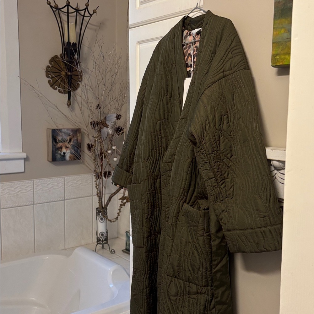 Calme by Johnny Was long wrap coat XL - Picture 2 of 10